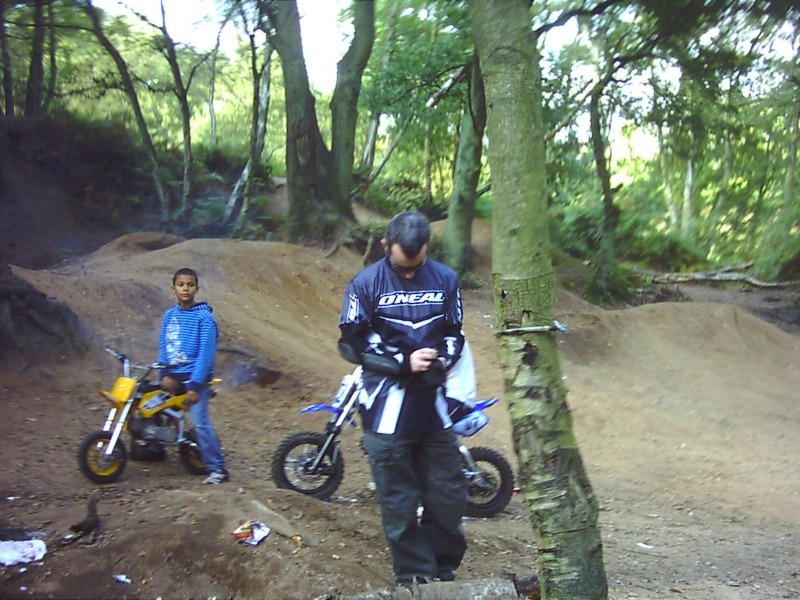 Rob getting checkout by the local chavs apart from these little sh1ts and the litter its a good place to ride loads of jumps/drops/berms