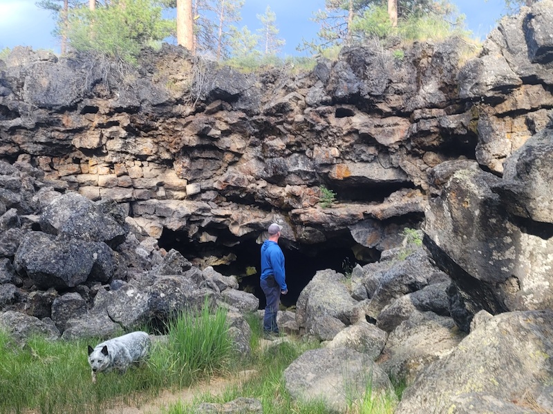 Found some ancient Ice Caves while hiking around, looking for Elk tracks.