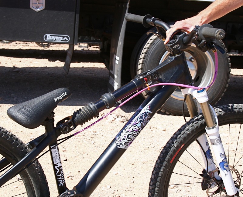 Aaron Chase's new street rig. Fully? Soft tail?

That's actually a Headshock for a toptube!