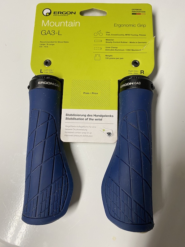 Ergon Unisex's Ga3 Grips Black Large Leather Ergon GA3 Grips