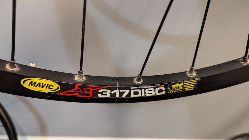 26” Mavic X317 Disc Wheelset with Shimano XT Hubs For Sale