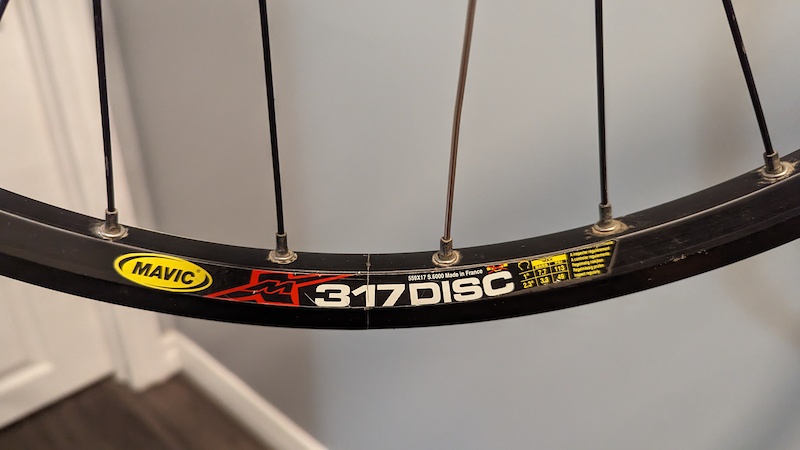 26” Mavic X317 Disc Wheelset with Shimano XT Hubs For Sale