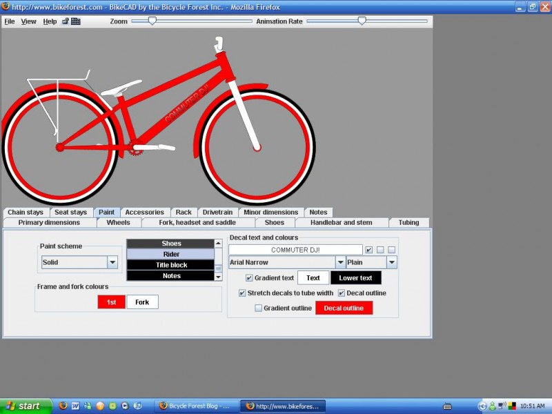 it's a Dj bike made out of a commuter on bikeCAD