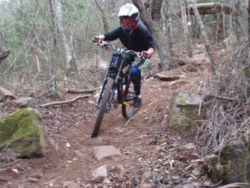 Hitting the Mankele DH course