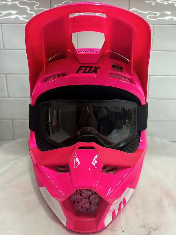 Fox Junior V1 Lean Helm – Pink, Youth Large (YL), Kinderhelm Für Motorrad, Offroad