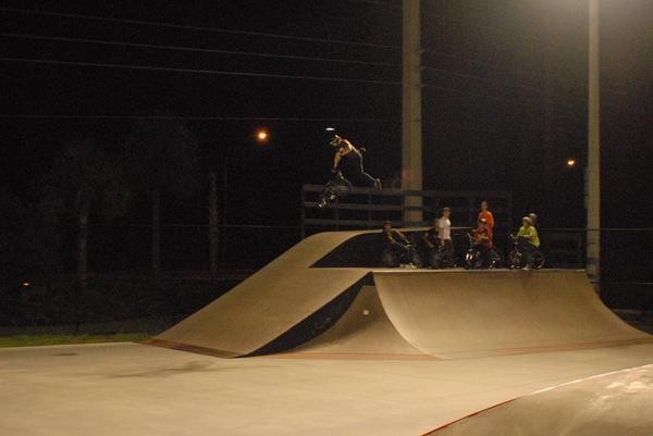 Bryan throwing a tailwhip on the Vitamin Q.