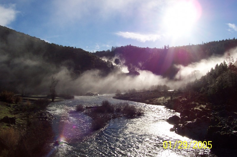 You should see the video of this shot...the fog swirled for over 5 minutes..confluence late spring lookinn up middle fork...