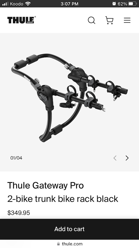 2021 Thule Gateway Pro 2 Bike Trunk Bike Rack For Sale