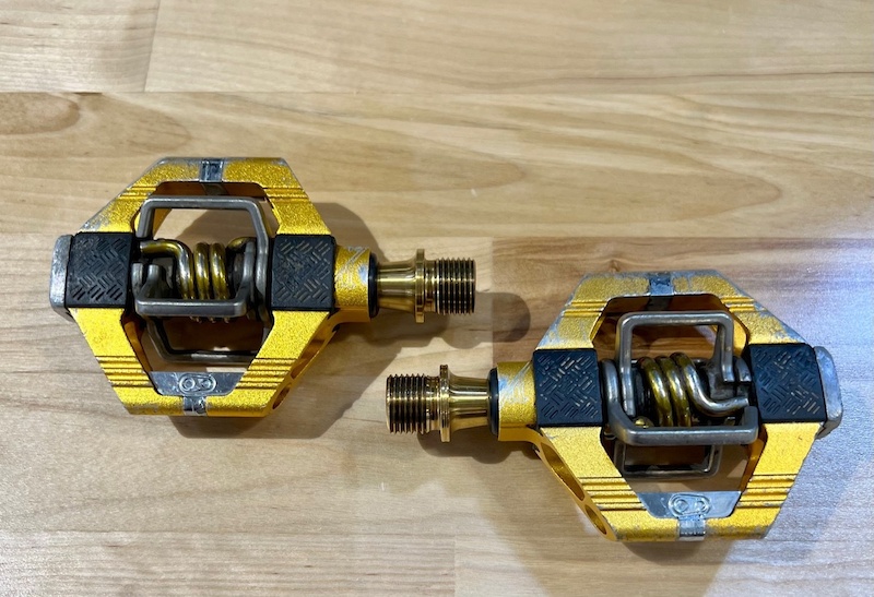 2021 Crankbrothers Candy 11 Gold pedals w/ Ti spindles For Sale
