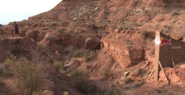 60 foot canyon gap for red bull rampage. 

30 foot drop