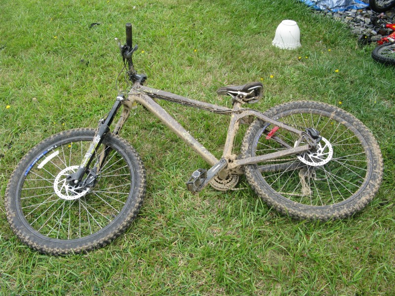 my muddy bike after mt. washington