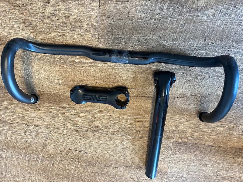 2022 Enve Road Bars 44cm, 110mm Stem & 31.6mm Seatpost For Sale