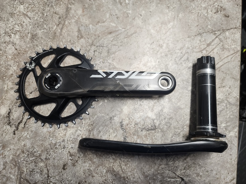 Pedivella Sinistra TRUVATIV Stylo 6K GXP 170mm Per SRAM - NOS Nera