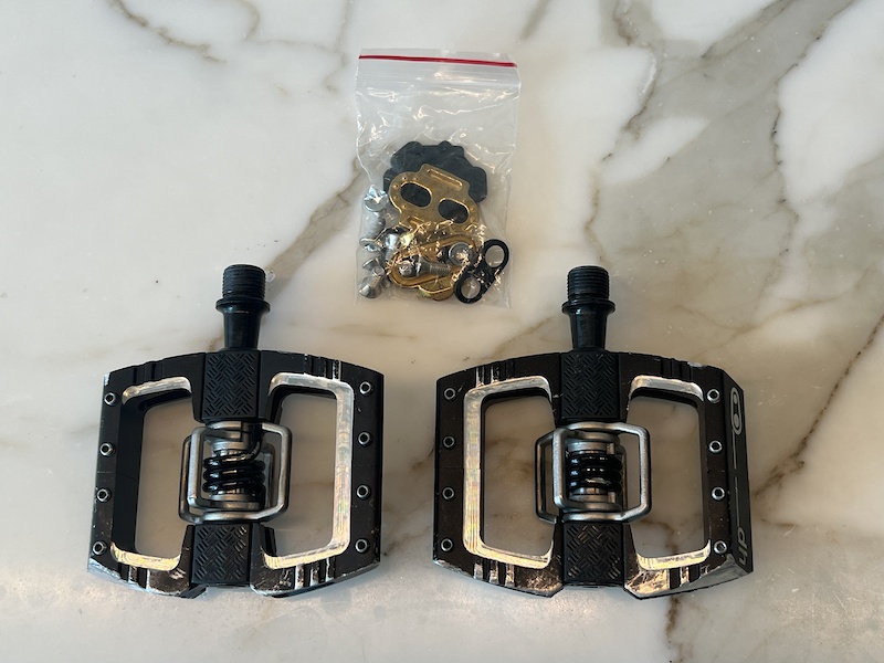 2023 Crankbrothers Mallet DH Pedals w/ New Cleats For Sale