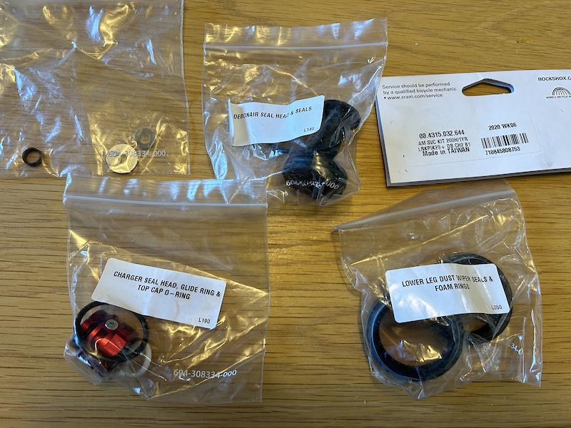RockShox Service Kit For Lyrik/Pike 29+ Forks (2018+ DebonAir) - 200 Hour / 1 Year Maintenance