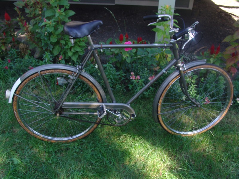 I am selling a vintage gray Raleigh Bicycle"Made In ENGLAND" for $120.00.awesome bicycle to cruise along the lake front.Call me at 1-847-208-4029.Ask for Izzie or e-mail me at i.z.z.i.e@live.com.Will deliver in Chicago.