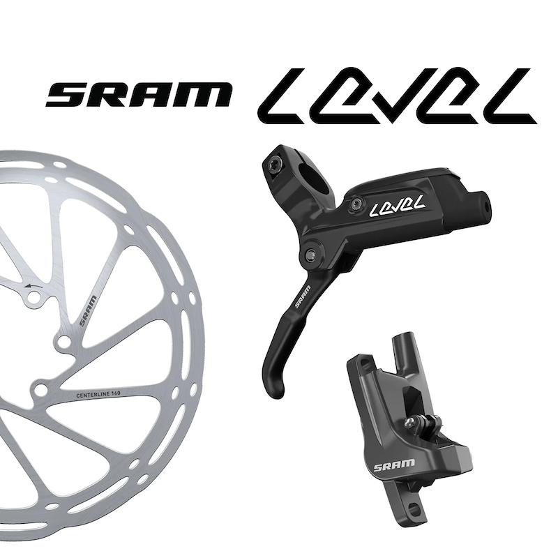 2022 SRAM Level brakes front and rear + 180mm rotors. For Sale