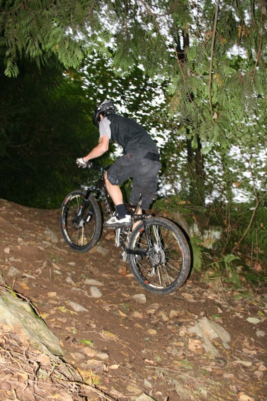 Gavin out test riding the WTB Weirwolf tires on Little Mountain.