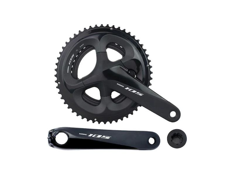 Manivelle Shimano 105 FC-R7000 - 172,5 Mm, Plateau 52-36 Dents, Pour Transmission 2x11 Vitesses - Noir