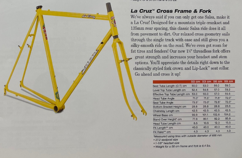 Salsa La Cruz 853 Steel Cross / Gravel Bike 56cm For Sale Salsa La Cruz 853 Steel Cross / Gravel Bike 56cm For Sale