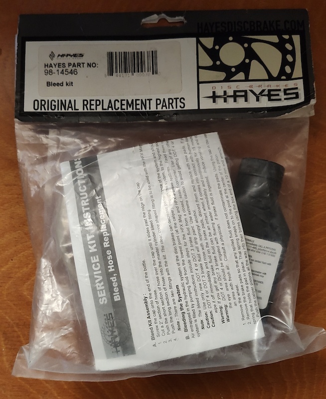 hayes hydraulic brake bleed kit