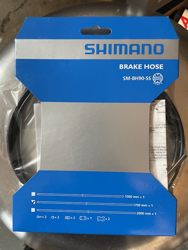 Tubo Freno Idraulico Shimano BH-90 1700 Mm Per Freni A Disco: Ricambio Originale Con Accessori