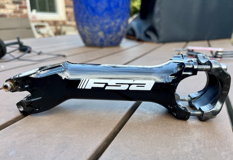 FSA OS-115 alloy stem with carbon faceplate (14cm) For Sale