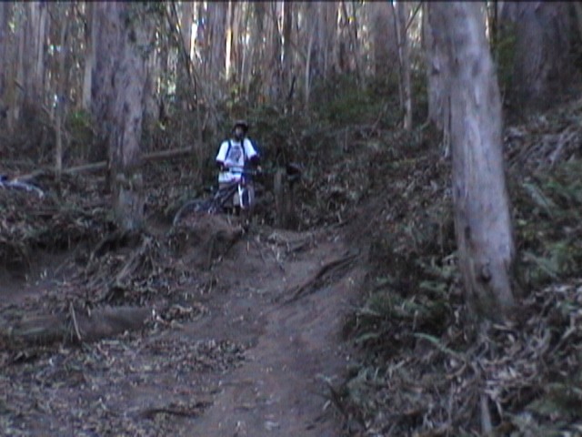 just climbed up from the berm with my bike

that was a bitch
