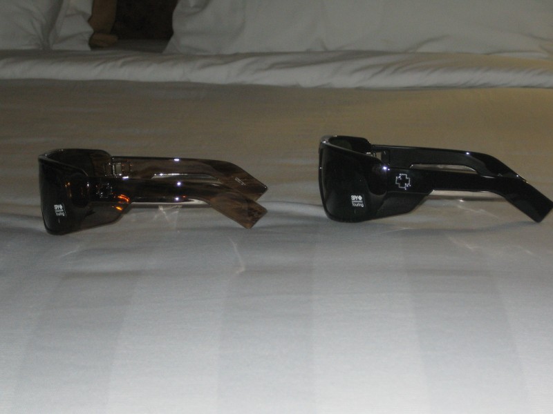 Brown tort (left) and shiny black (right)