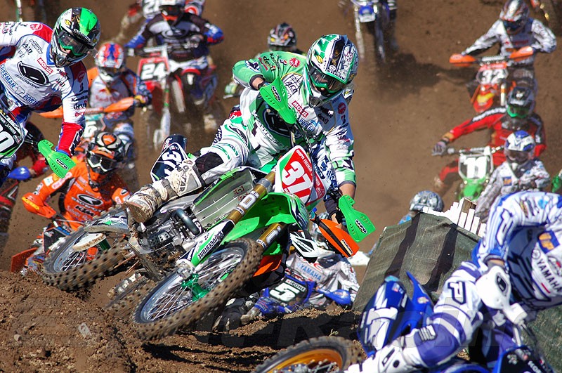 a bunch of supercross riders