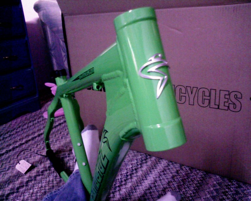 The Head tube of the Chameleon.  Sorry about the quality my camera broke so this is with my cell phone.