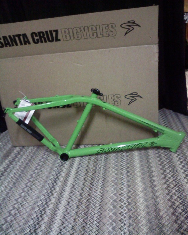 My New Lime Green Santa Cruz Chameleon.  Sorry about the quality my camera broke so this is with my cell phone.
