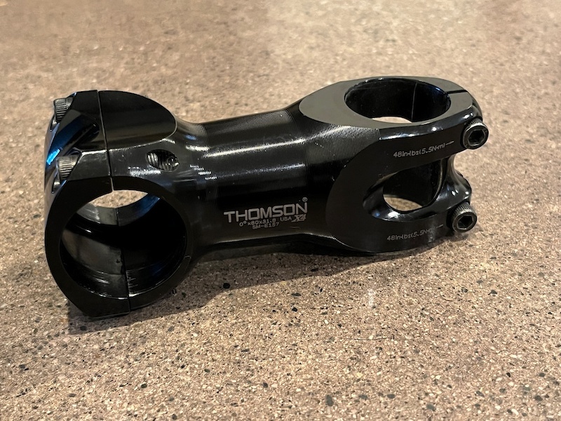Thomson X4 Stem Black 0 Degree 80mm Aluminum Thomson X4 Bike Stem