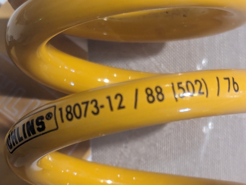 2023 Ohlins TTX22M coil spring 18073 / 88 (502) / 76 For Sale