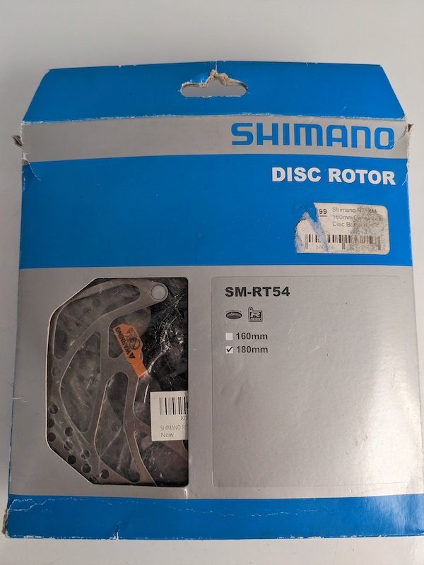 54rt PAIR of Shimano SM- RT54 Centerlock 180mm rotors For Sale