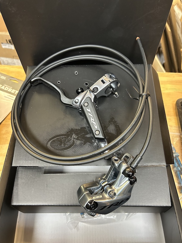 2024 TRP DHR Evo brakes front and rear set. Silver For Sale