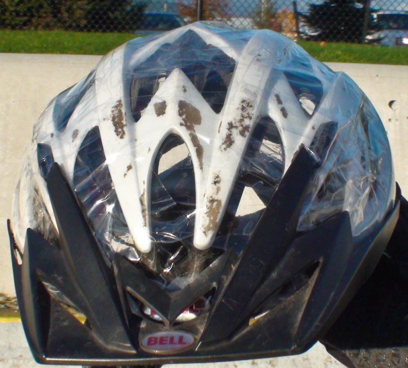 Chromag Gypsy Commuter - taped up vents in my old XC lid.