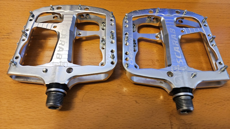 2024 Chromag Scarab flat pedals, chrome silver For Sale