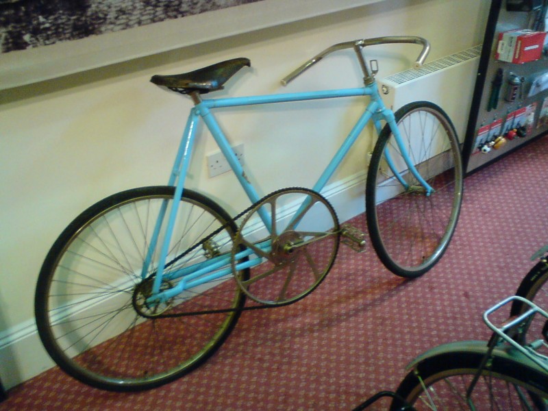 1903 track bike. Built in Cambridge and ridden around the streets. I love it, wish it was for sale...