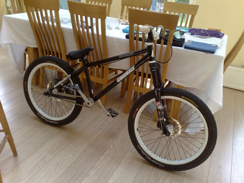 my bike in the kitchen (its got a lot of upgrades since then)