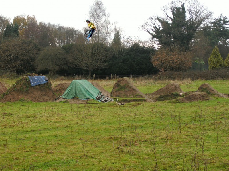 Photoshopped myself in to see what our new jump would look like being ridden because its too scarey and wet to hit yet haha