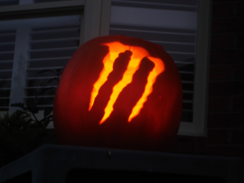 My pumpkin for 2008(Monster Logo)