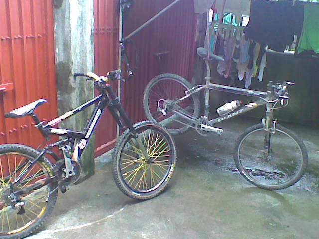 my dh bike and my dad's xc bike