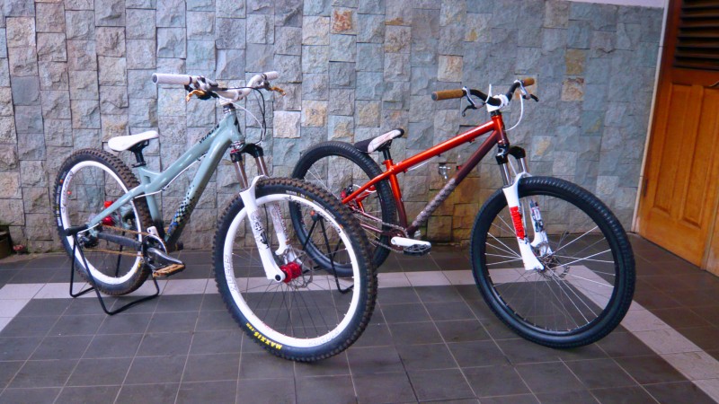 My P bikes..... P3 for 4x and DS, P1 for DJ and street riding. Plaid guilty..... I'm a bike addict....