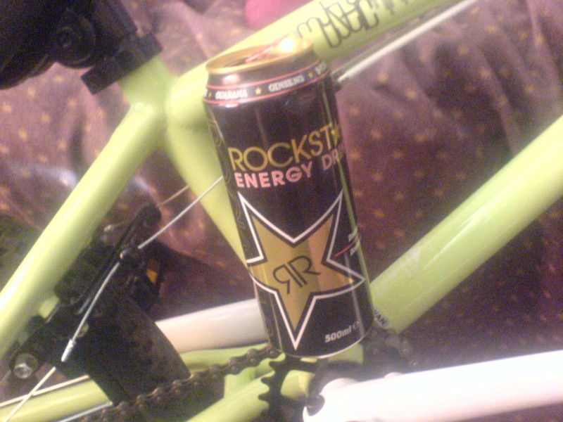 its a picture of a rockstar and a bit of the bike