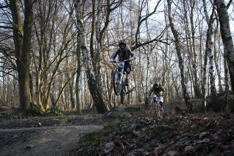 Me and Seb on the little Road Gap of the D-H Track =)