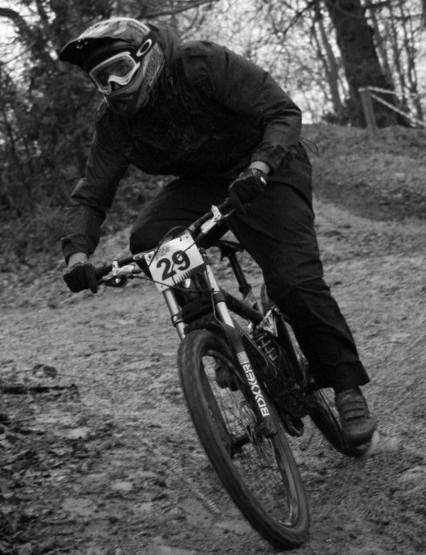 November PORC race- a very wet &amp; muddy day! Hatch zoomed past, and I grabbed this shot- simple in B&amp;W. Photo by T-A