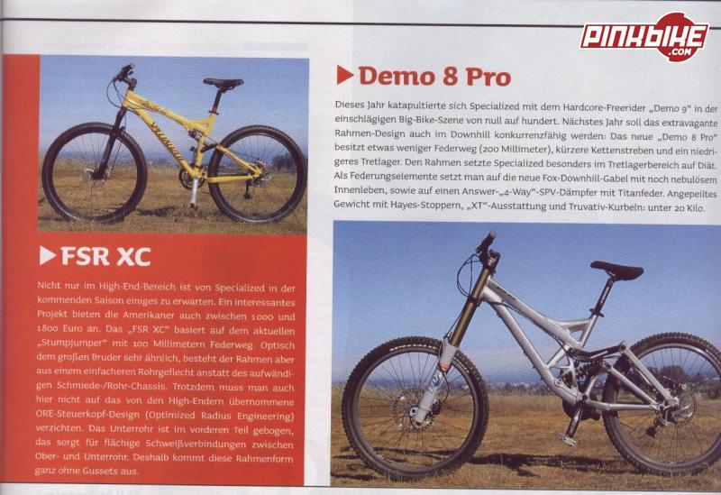 Bike Magazine - nowosci 2005
Specialized Demo 8 Pro