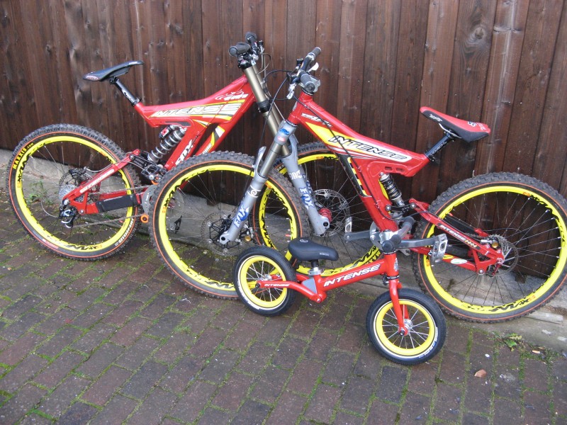 Bens bike with his mum and dads.