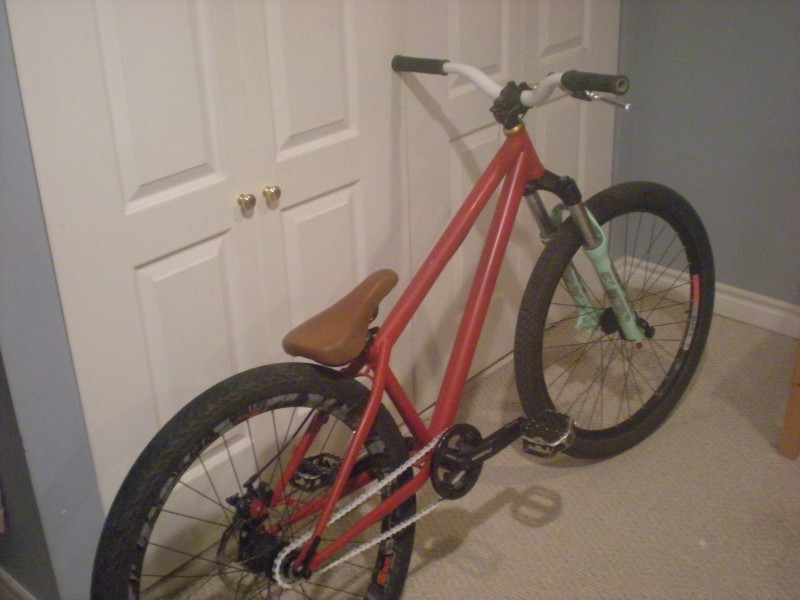 new bike, red riot wit diety bars, 408 argyles